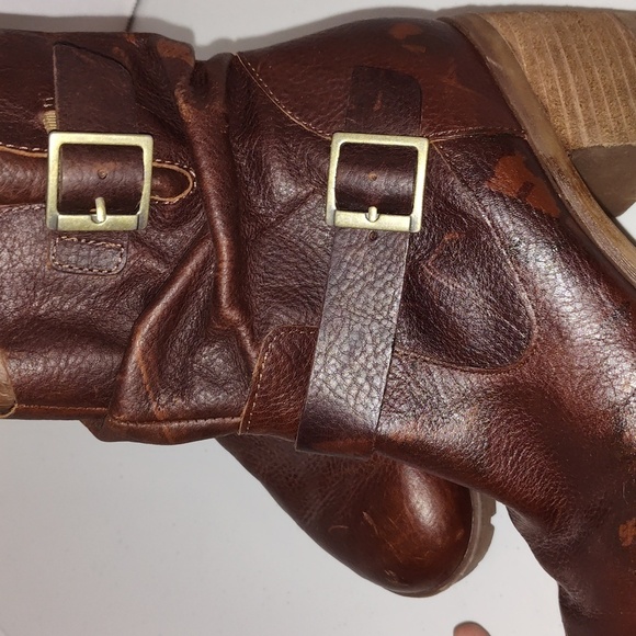 Kork by krork-ease Brown leather boots  motorcycle style - Picture 6 of 14